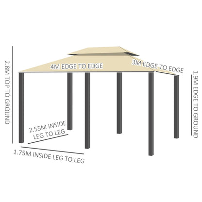 Outsunny 4 x 3(m) Outdoor Gazebo