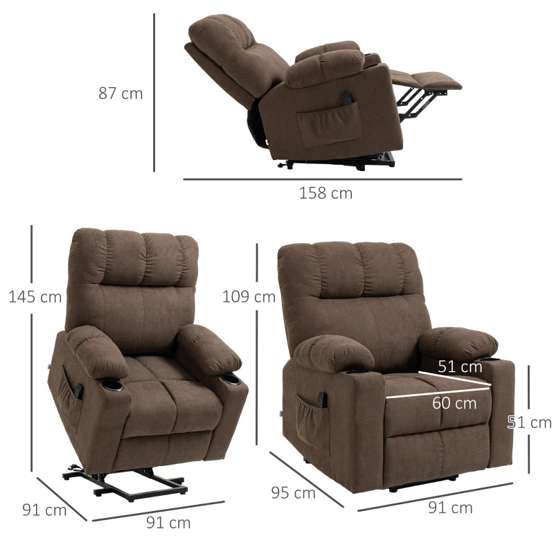 HOMCOM Electric Riser and Recliner Chair for Elderly,