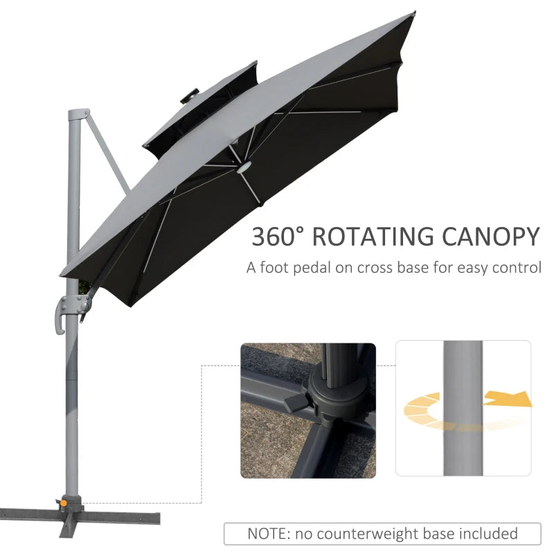 Outsunny 3m Cantilever Parasol