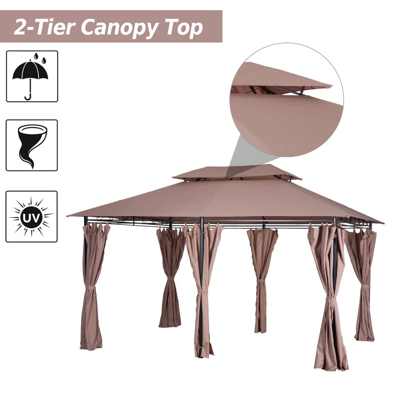 Outsunny 4m x 3(m) Metal Gazebo Canopy Party