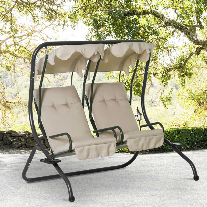 Outsunny Canopy Swing Chair Modern Garden Swing Seat