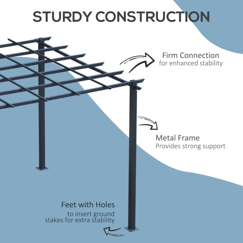 Outsunny 3 x 3m Pergola Trellis for Climbing Plants