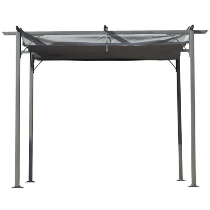 Outsunny 3 x 3(m) Metal Pergola with Retractable Roof