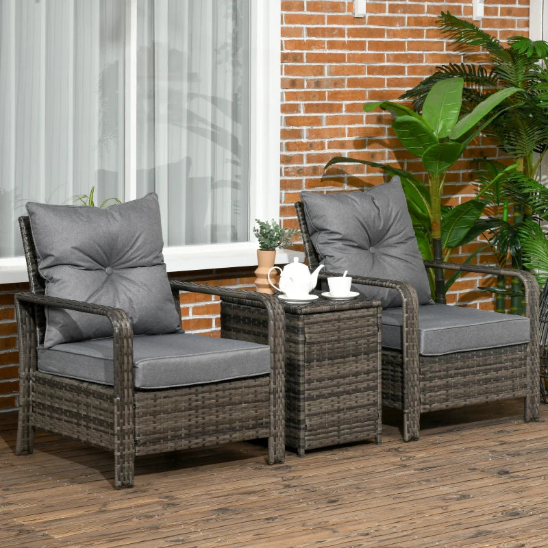 Premium Outsunny 3 pcs PE Rattan