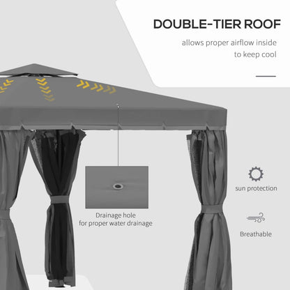 Outsunny 3 x 3m Patio Gazebo Marquee