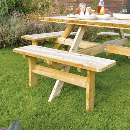 Rowlinson Square Picnic Table - Natural Timber