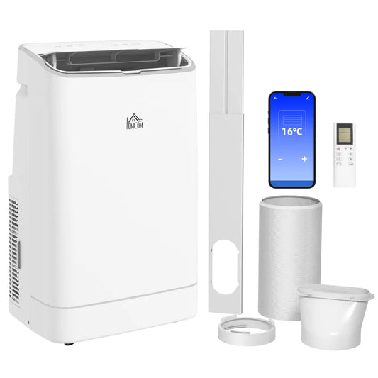 HOMCOM 5-in-1 Portable Air Conditioner 14,000 BTU with WiFi Compatible