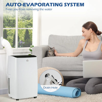 HOMCOM 14000 BTU Air Conditioning Unit, 3-in-1 Portable Air Conditioner