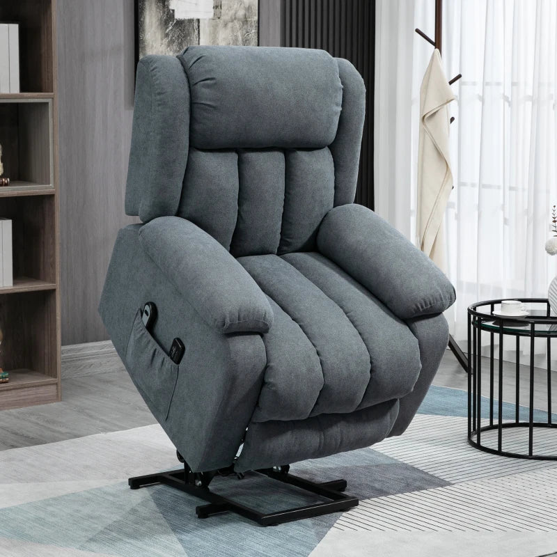 HOMCOM Oversized Riser and Recliner Chairs for the Elderly with 8 Vibration Massage