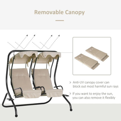 Outsunny Canopy Swing Chair Modern Garden Swing Seat