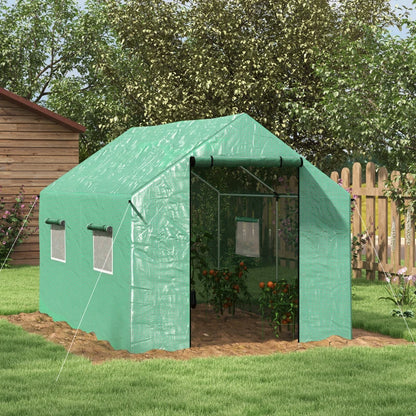 Outsunny Polyethylene Walk-in Polytunnel Greenhouse, 2 x 3(m)