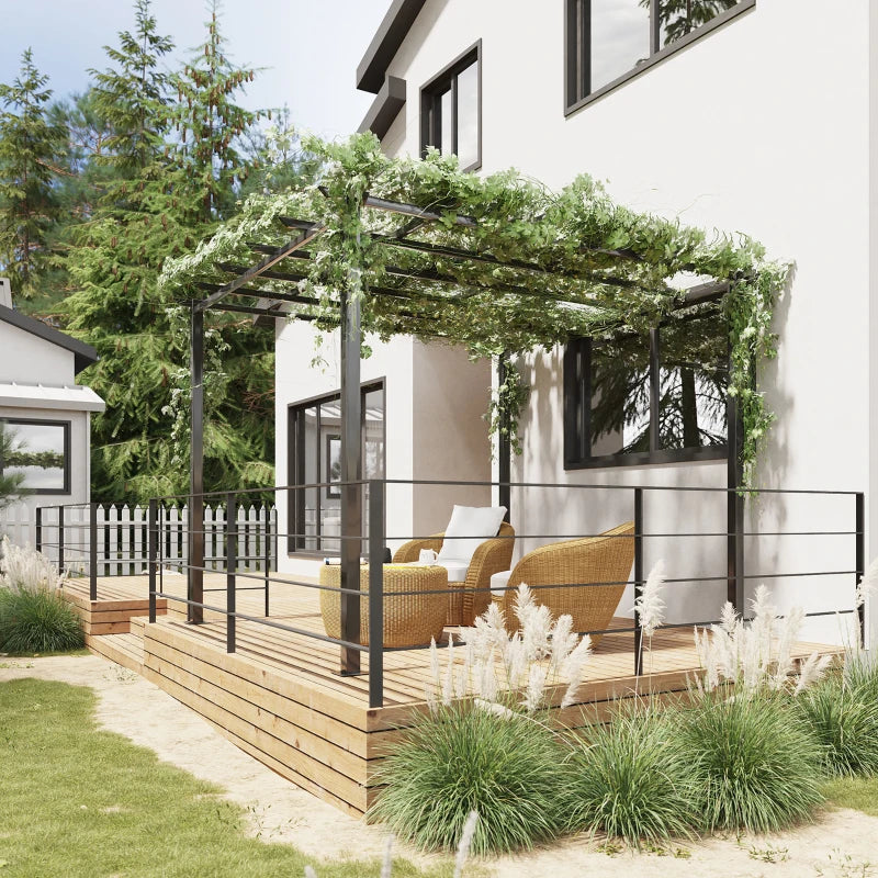 Outsunny 3 x 3(m) Aluminium Pergola Canopy