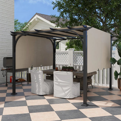 Outsunny 3 x 3(m) Outdoor Retractable Pergola Gazebo