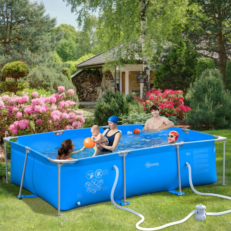 Outsunny Steel Frame Pool with Filter Pump