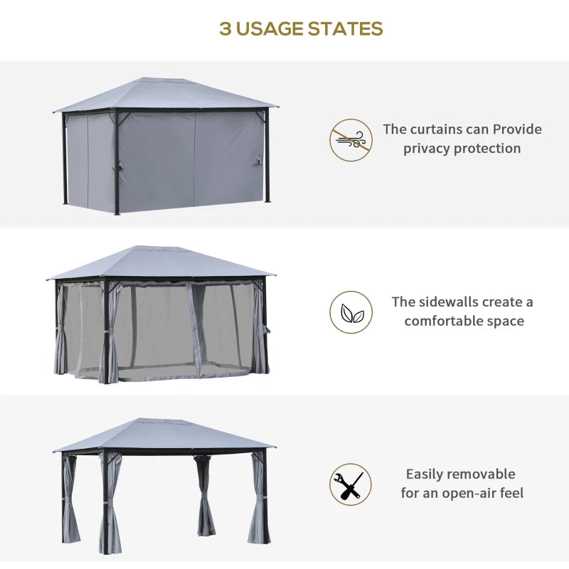 Outsunny 4 x 3(m) Garden Gazebo