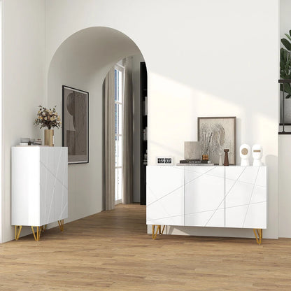 HOMCOM Modern Luxe High Gloss Sideboard