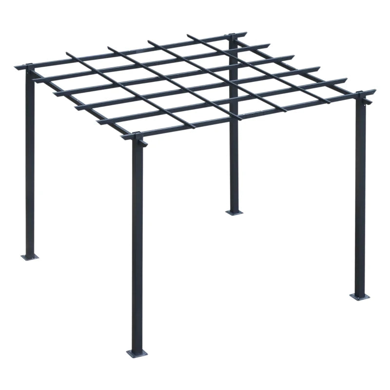 Outsunny 3 x 3m Pergola Trellis for Climbing Plants