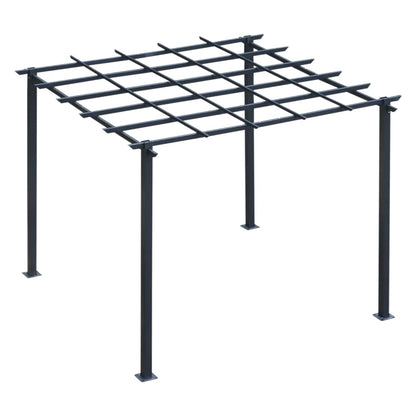 Outsunny 3 x 3m Pergola Trellis for Climbing Plants