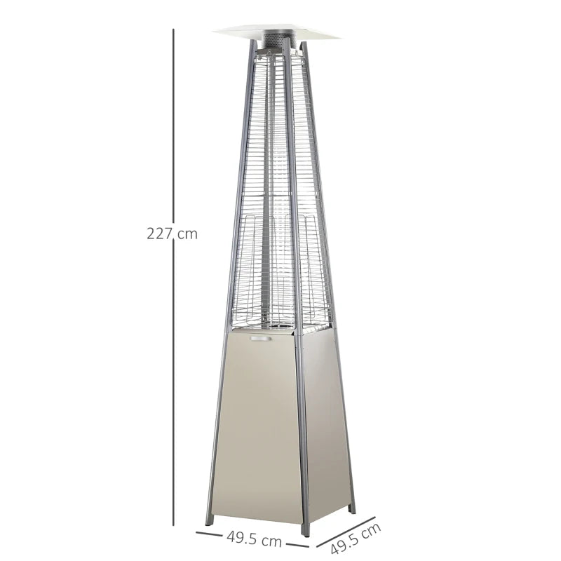 Outsunny Stainless Steel Outdoor Garden Pyramid Patio Heater