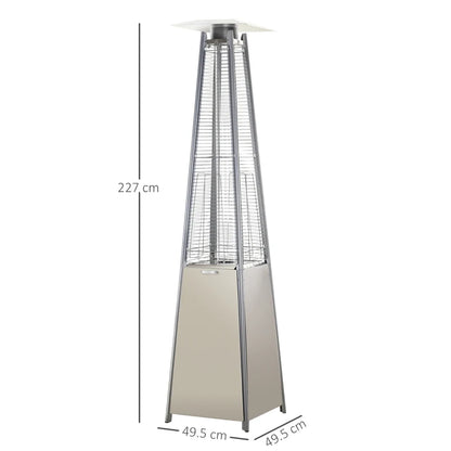 Outsunny Stainless Steel Outdoor Garden Pyramid Patio Heater