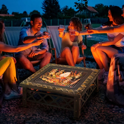 Outsunny Large Outdoor Fire Pit Table