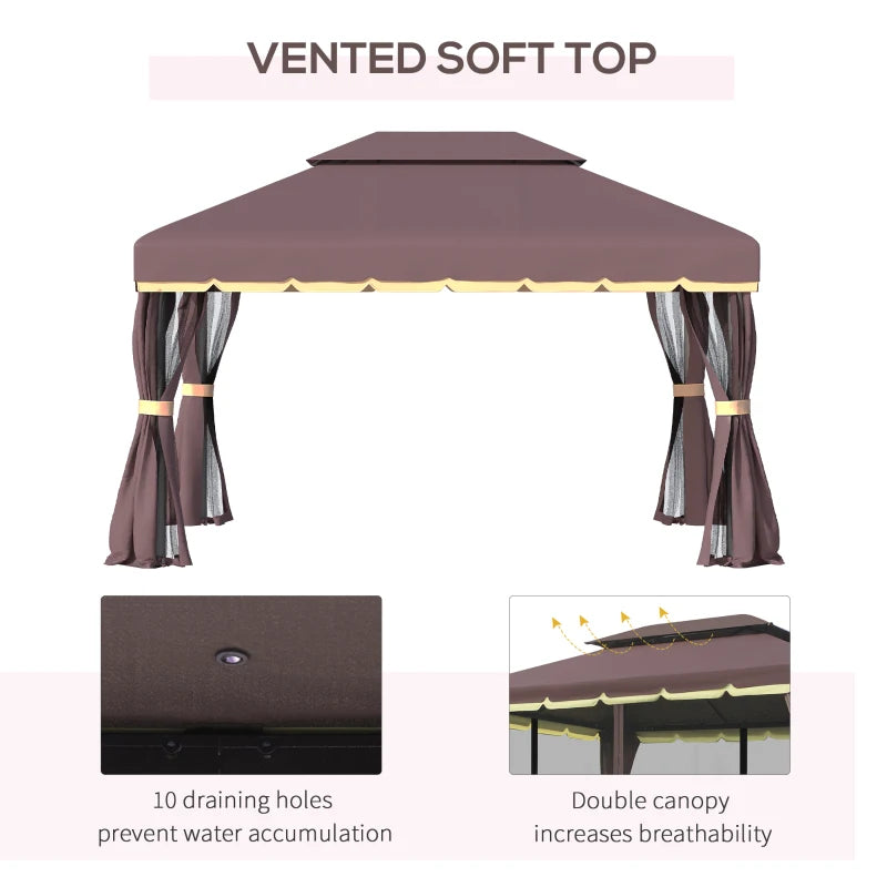 Outsunny Aluminium Garden Gazebo