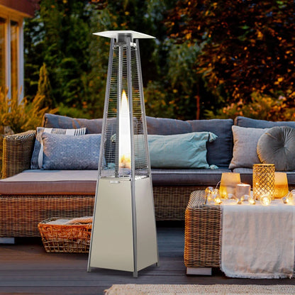 Outsunny Stainless Steel Outdoor Garden Pyramid Patio Heater