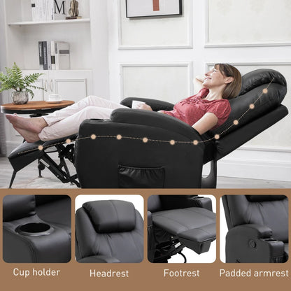 HOMCOM Recliner Armchair, Rocking Massage