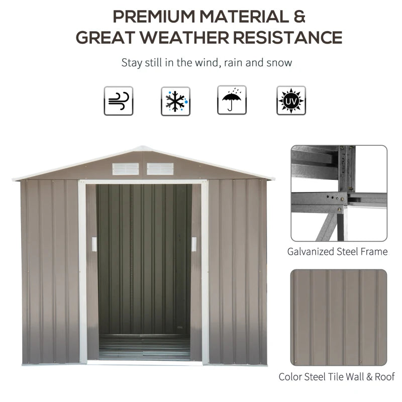 Outsunny 13 x 11ft Garden Metal Storage Shed