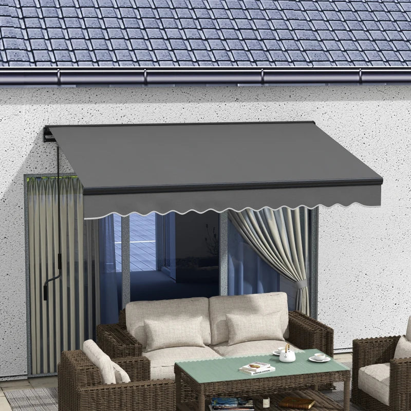 Outsunny 3 x 2m Aluminium Frame Electric Awning