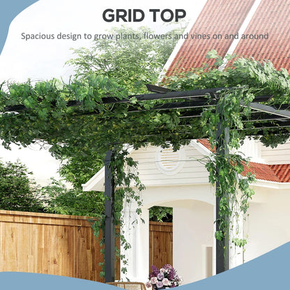 Outsunny 3 x 3m Pergola Trellis for Climbing Plants