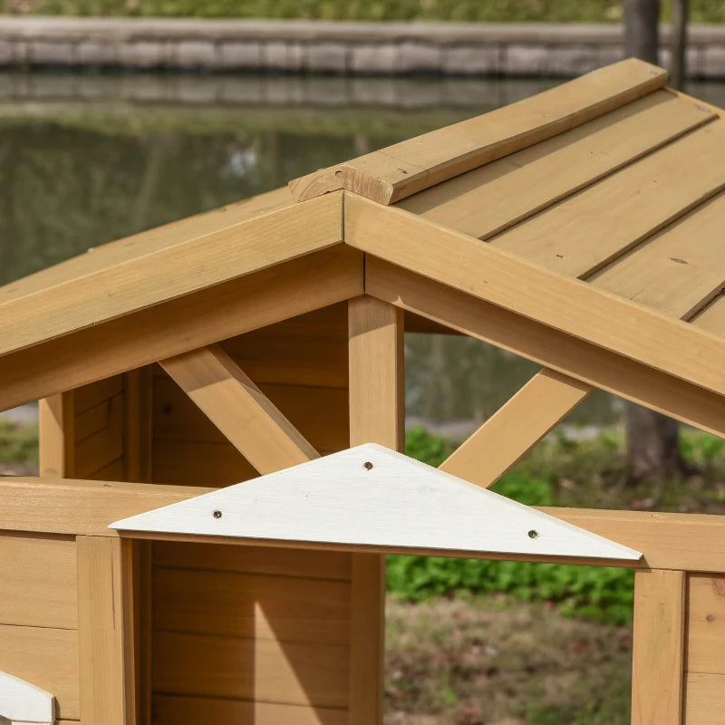 Outsunny Wooden Outdoor Playhouse