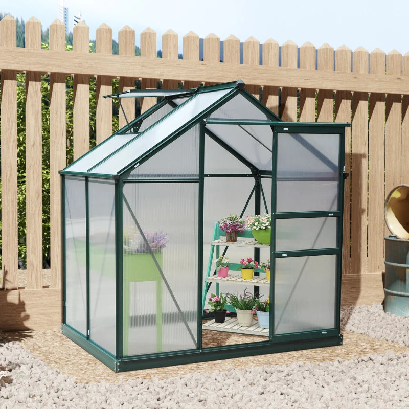 Outsunny 6 x 4ft Polycarbonate Greenhouse