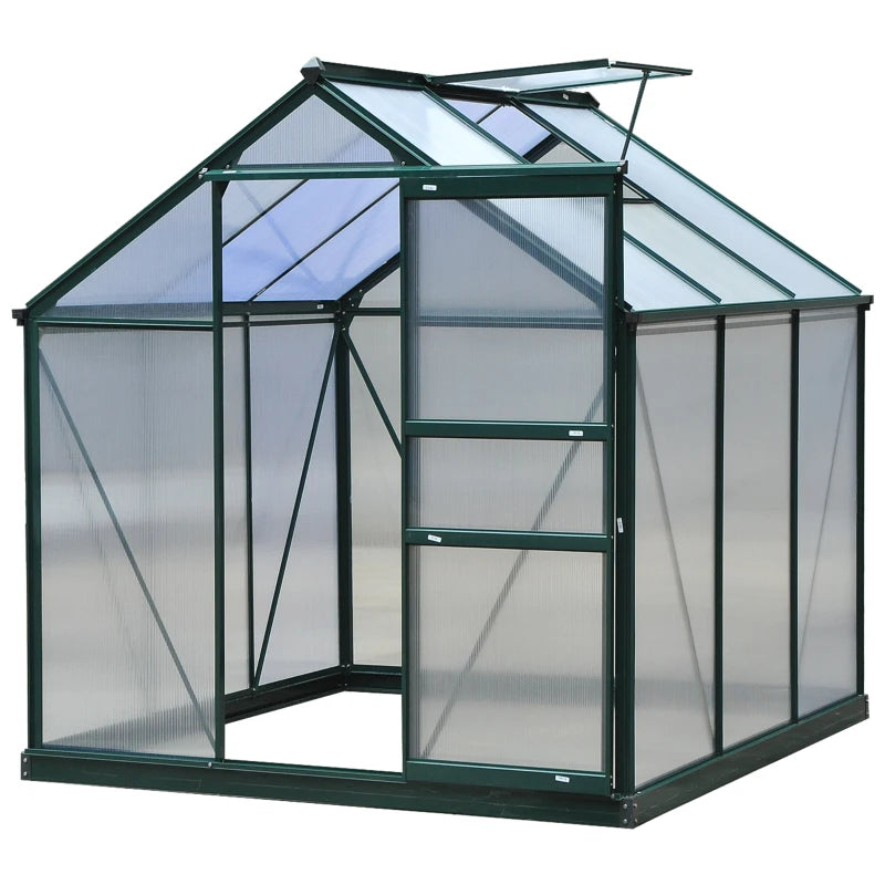 Outsunny 6 x 6ft Polycarbonate Greenhouse