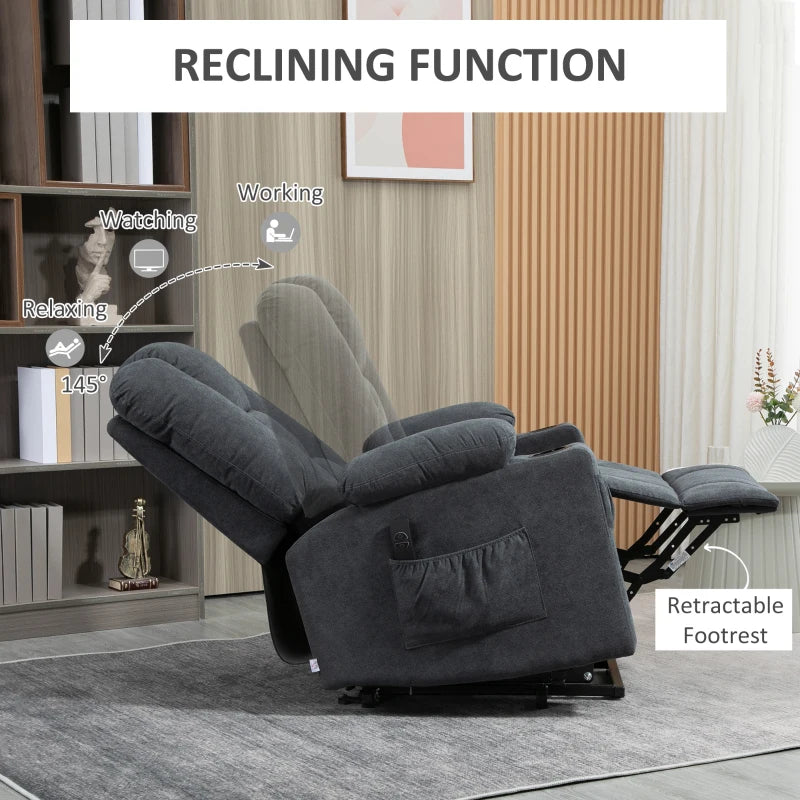 HOMCOM Oversized Riser and Recliner Chair for the Elderly