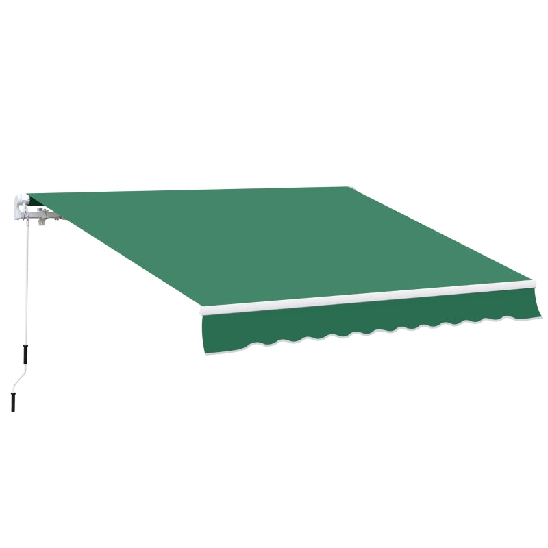 Outsunny Manual Retractable Awning 4m x 3m