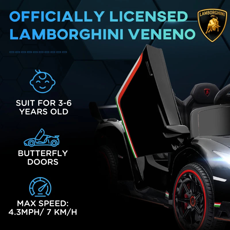 HOMCOM Lamborghini Veneno Licensed Electric Ride-On Car