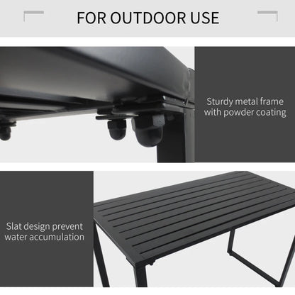 Outsunny Outdoor 3 PCs Metal Picnic Table