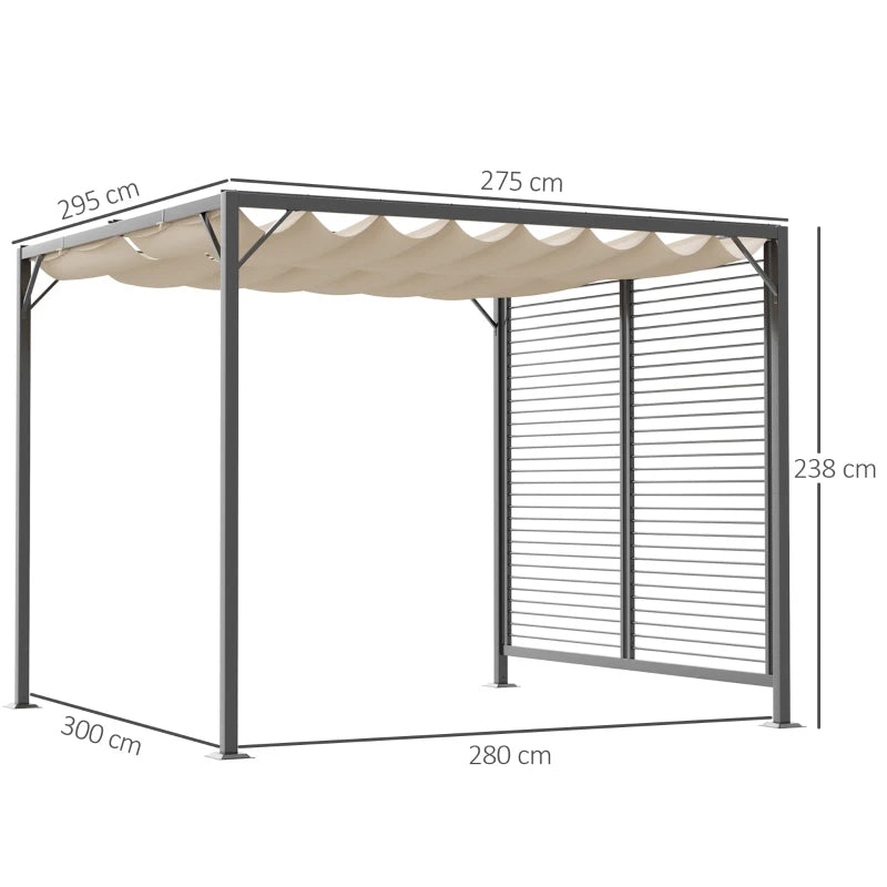 Outsunny 3 x 2.8m Metal Pergola