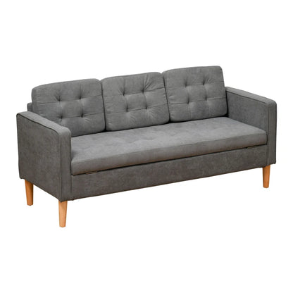 HOMCOM Modern 3 Seater Sofa with Hidden Storage