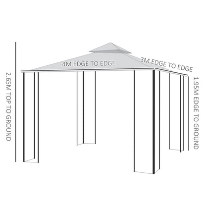 Outsunny 4m x 3(m)Garden Gazebo