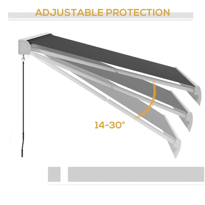 Outsunny 395m x 3m Electric Retractable Awning with Remote Controller