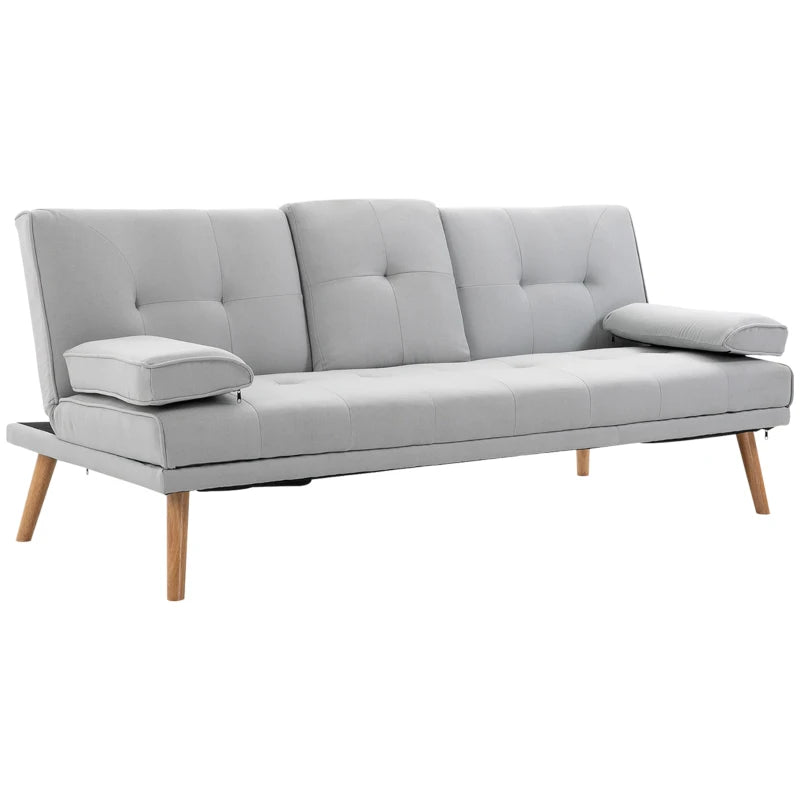 HOMCOM 3 Seater Sofa Bed Scandinavian Style