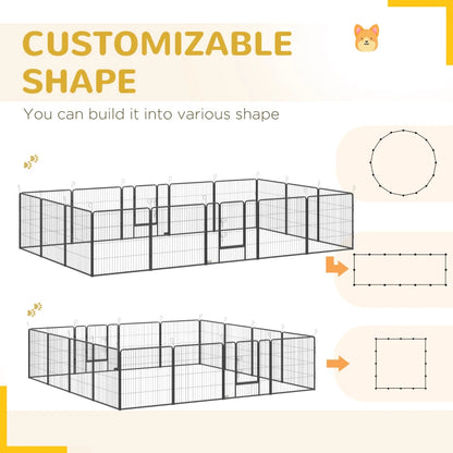 PawHut 16 Panels Heavy Duty Puppy Playpen