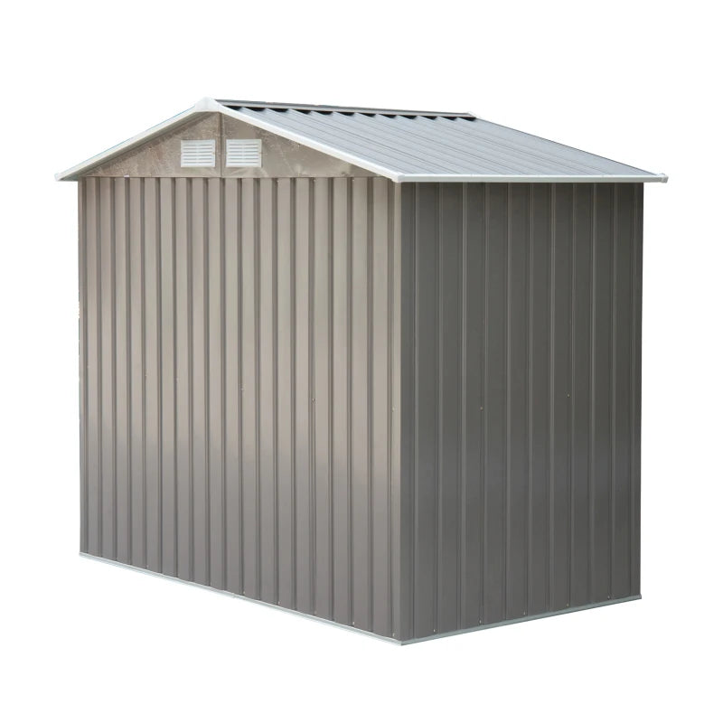 Outsunny 7ft x 4ft Lockable Garden Metal Storage Shed