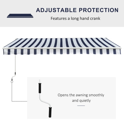 Outsunny Manual Retractable Awning 3.5 x 2.5m