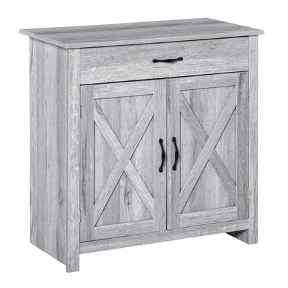 HOMCOM Farmhouse Barn Door Sideboard