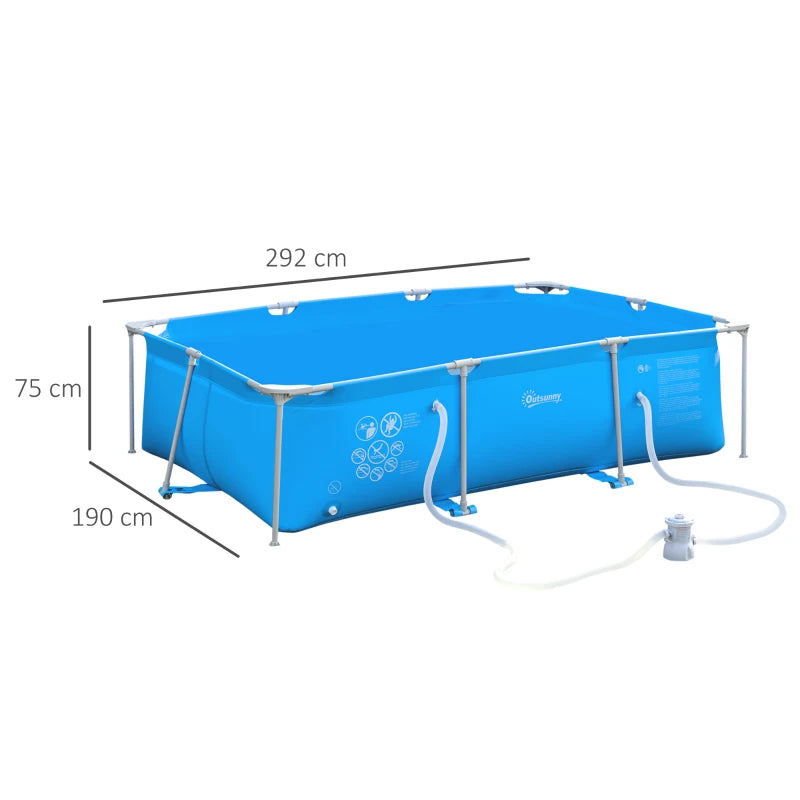 Outsunny Steel Frame Pool with Filter Pump