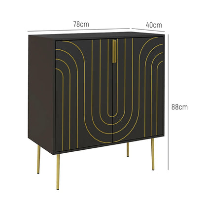 HOMCOM Art Deco Inspired Sideboard