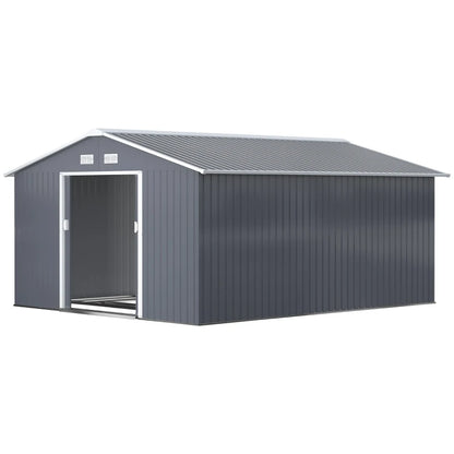 Outsunny 13 x 11ft Metal Garden Shed